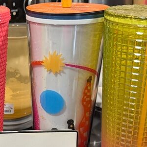 Starbucks Colorful Tumbler with Orange Lid